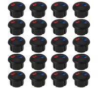 eMagTech 20 indicatori di direzione per rubinetto con maniglia di acqua calda e fredda, etichette rosse e blu, per cucina, bagno, lavandini, rubinetti, segni di copertura, adatti per fori del