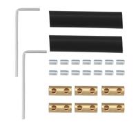 eMagTech 20 Pezzi 10 AWG 60 Amp Terminale Di Collegamento Rapido Con Viti E Tubi Termoretraibili Kit Di Dadi Per Connettori Per Cavi Per Elettrodomestici Automobili Industria Elettrica