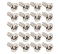 eMagTech 20 Pezzi Di Viti Per Interruttore Per Chitarra Elettrica Filettatura Da 3 Mm Per Selettore A 3/5 Vie Compatibile Con Stratocaster Cromato