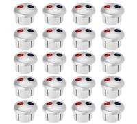 eMagTech 20 Pezzi Indicatori Di Rubinetto Cartelli Per Acqua Calda E Fredda Etichette Rosse E Blu Per Lavelli Da Cucina Bagni Rubinetti Adatti Per Fori Di Rubinetti Da 6,7 Mm (argento)