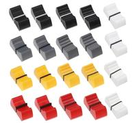eMagTech 20 Pezzi Manopole Di Controllo Fader/Slider Foro Da 4mm E 8mm In Plastica Per La Regolazione Del Volume Della Console Per Chitarra 23x11x10mm Grigio Nero Giallo Rosso Bianco