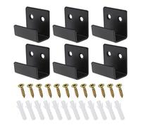 eMagTech 20PCS Staffa per esposizione per piastrelle in ceramica Supporto da parete in acciaio inox resistente Gancio per appendere lo specchio da 20 mm Larghezza interna nera