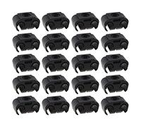 eMagTech 20pcs tubo freno tubo flessibile doppio clip staffa supporto nero compatibile con Audi 80/100/200/A4/S4 Seat Alhambra/Arosa/Cordoba/Ibiza VW Beetle/Bora/Caddy/Golf