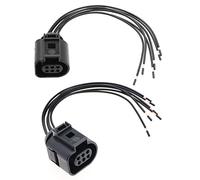 eMagTech 2PCS 6 Pin Harness Socket 1J0973713 Connettore Spina Presa Cablaggio Riparazione Telaio Parti Auto 13,5 cm 0,50mm² Sezione trasversale 1 maschio e 1 femmina