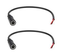 eMagTech 2PCS DC 7.4mm x 5.0mm Jack Femmina a 18AWG Cavo di Alimentazione Filo Stagnato 30cm Compatibile con Laptop Per Striscia LED