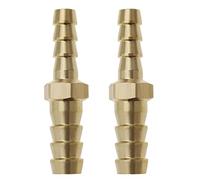 eMagTech 2pz Raccordi In Ottone Per Portagomma Riduzione Della Coda Connettore Dritto Da 8 Mm A 6 Mm Per Acqua Gas Olio Tubo dell'aria Per Barche