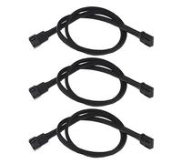 eMagTech 3 Pezzi Cavi Di Prolunga Per Ventole A 4 Pin Da Compatibili Con Connettori Per Ventole PMW A 3 E 4 Pin Da 60 Cm 24 AWG Cavo Per Ventole Estensibile Con Treccia In Nylon Da Maschio A Femmina