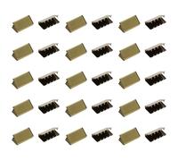 eMagTech 30 pezzi 11 x 20 mm Bronzo Band Crimp Estremità Ottone Crimp Connettore Fibbia Crimp Estremità Chiusura Crimp Terminale Fibbie Fine Punta Fine per Cintura Nastro Pizzo Bracciale