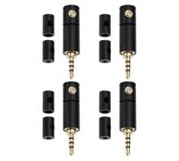 eMagTech 4 Pezzi 2,5 Mm Stereo Maschio Jack Spina Parte Di Ricambio 4 Poli Audio Spina Connettore Riparazione Saldatura Adattatore Per Cuffie Fai Da Te Connettore Cavo Audio
