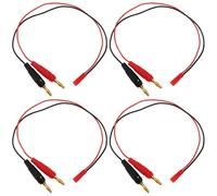 eMagTech 4 Pezzi Cavo Di Ricarica JST Con Connettore A Banana Da 4 Mm 35 Cm 22 AWG Compatibile Con Batterie RC LiPO