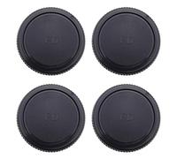 eMagTech 4 Pezzi Tappo Corpo Anteriore Fotocamera Protetto Da Polvere E Danni Compatibile Con Canon Vintage FD A-1 AE-1 AV-1 AT-1 Compatibile Con FD-EOS Nero