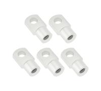 eMagTech 5 pezzi M6 molla a gas asta di supporto giunto piatto connettore diametro foro 6,5 mm acciaio zincato raccordo terminale per porte, cappe, tettoie giunto a cerniera orizzontale