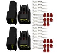 eMagTech 5 Set Di Connettori Auto Impermeabili A 4 Pin Compatible Con FURUKAWA FW-C-4F-B FW-C-4M-B