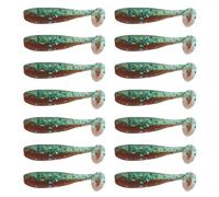 eMagTech 50 Pezzi Esca Morbida 3D Jig Head Hook Drop-Shot Piccoli Pesci Esche d'acqua Dolce Per La Pesca In Mare Pesca In Acque Poco Profonde 3,5cm Colore Aragosta