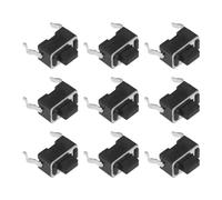 eMagTech 50 x 2 pin micro interruttore tattile, pulsante mini interruttore tattile, 3,5 x 6 x 5 mm, per elettrodomestici e piccoli giocattoli, nero