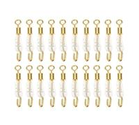 eMagTech 50pcs Golden Spot Fast Link Girelle a cambio rapido Feeder Pole Girelle medie dimensioni 15KG