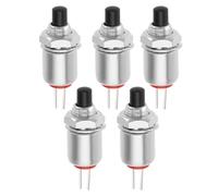 eMagTech 5pcs 2pin microminiatura pulsante momentaneo DS-402 mini interruttore a pulsante micro lockless interruttore momentaneo off-(on) SPST 125 V 1 A 5 mm, nero