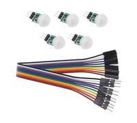 eMagTech 5Pcs IR Sensore Umano AM312 Mini Detector Modulo HC-SR312 Piroelettrico Infrarossi PIR Motion Rivelatore Automatico con 10Pin Wire DC 2.7 a 12V