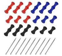 eMagTech 9 set di protezioni per dita in silicone per tiro con l'arco, protezione per dita e archetto, per principianti (3 set per ogni colore)
