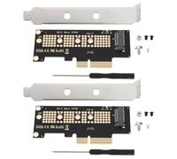 eMagTech Adattatore da SSD M.2 NVMe A PCI-E 4.0 X4 da 2 Pezzi Compatibile con Dischi Rigidi NVMe 2230 2242 2260 2280