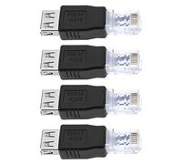 eMagTech Adattatore Ethernet a USB 2.0 Femmina a RJ45 Adattatore Ethernet Connettore USB Trasferimento Rete Presa Adattatore Accessori, Nero