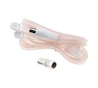 eMagTech Antenna FM dipolo antenna interna 75 ohm 1,6 m cavo di prolunga per sistema musicale radio interna ricevitore stereo Bluetooth AV audio compatibile con Yamaha Denon Onkyo