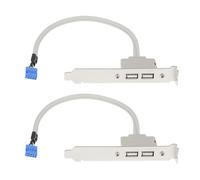 eMagTech Cavo da doppia porta USB 2.0 a 9 pin per scheda madre per PC desktop PCI Slot Expansion confezione da 2