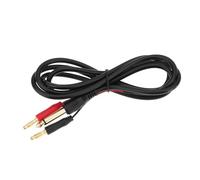 eMagTech Cavo di collegamento audio per altoparlanti, 1,5 m, 6,35 mm a doppio connettore a banana da 4 mm, adatto per apparecchiature audio, amplificatori, altoparlanti