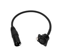 eMagTech Cavo Montaggio A Pannello XLR Femmina A 3 Pin A Connettore XLR Maschio Montaggio A Pannello Passante XLR Tipo D 30 Cm Microfono Riverberatore Apparecchiatura Audio (femmina A Maschio)
