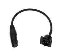 eMagTech Cavo Montaggio A Pannello XLR Maschio A 3 Pin A Connettore XLR Femmina Montaggio A Pannello Passante XLR Tipo D 30 Cm Microfono Riverberatore Apparecchiatura Audio (maschio A Femmina)