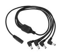 eMagTech Cavo Sdoppiatore Di Alimentazione CC Da 1 A 4 Vie DC 5,5 X 2,1 Mm Cavo Sdoppiatore Da 1 Femmina A 4 Maschi Ad Angolo Retto Per Telecamere Di Sicurezza Router DVR Stampante
