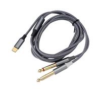 eMagTech Cavo USB C A 6,35 Mm Cavo Audio USB A A Doppio 6,35 Mm 1/4 di Pollice TS Cavo Splitter AUX Y per Smartphone Tablet Laptop Amplificatore Altoparlante
