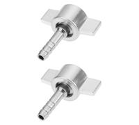 eMagTech Dado Ad Alette M16x1,5 Da 2 Pezzi Con Rondella In Gomma Per Connettore Tubo Flessibile Da 6 Mm Per Raccordo Di Gonfiaggio Pneumatici