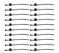 eMagTech K2 PA66W - Fascette stringicavo in plastica con clip per bordi, in nylon, con opzione plug-in, per montaggio solare e fotovoltaico, 20 pezzi, 4,6 x 200 mm