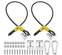 eMagTech Set di 2 coperchi per bidoni della spazzatura in acciaio inox 304, 49 cm, per impedire a animali, scoiattoli, cani, procioni di rovistare e serrature per coperchio della pattumiera