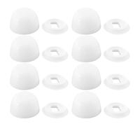 eMagTech Set di 4 paia di copribulloni per WC da 3,5 x 2 cm, in plastica, per coprire bulloni arrugginiti e migliorare l'aspetto del bagno