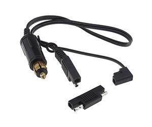 eMagTech Spina Di Alimentazione Hella Da 12-24 V DIN A Adattatore SAE Cavo 18 AWG Con Cappuccio Antipolvere Rilascio E Disconnessione Rapida Compatibile Con BMW l'accendisigari Della Motocicletta