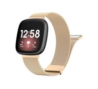 EMAIGlPO Cinturino in metallo adatto for Fitbit Versa 3 4 Sense/Sense 2, cinturino di ricambio in maglia milanese(Rose gold,For Versa Sense)