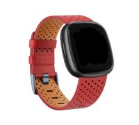EMAIGlPO Cinturino in pelle adatto for Fitbit Versa 3/Versa 4 Sense/Sense 2Band(Red,FOR FITBIT VERSA 4_SIZE L)