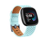 EMAIGlPO Cinturino in pelle adatto for Fitbit Versa 3/Versa 4 Sense/Sense 2Band(Sky Blue,FOR FITBIT VERSA 4_SIZE L)