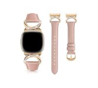 EMAIGlPO Cinturino in pelle adatto for Fitbit Versa 4/3/Sense 2/Sense Watch Accessories(Pink,For Versa3 versa4)