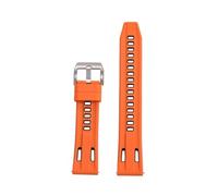 EMAIGlPO Cinturino sportivo impermeabile in silicone bicolore da 20 mm e 22 mm(Orange Black,22mm)