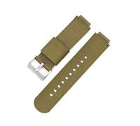 EMAIGlPO Cinturino sportivo in tela di nylon adatto for G-Shock GM-110 GM-2100 GA-900 W-218H cinturino con fibbia in acciaio inossidabile(Army green silver,18mm)