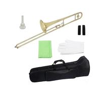 Emajor - Trombone B-alto, strumento musicale professionale, in ottone, con custodia (YELOOW)