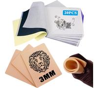 Emalla 23 pezzi pelle pratica tatuaggio con set di carta di trasferimento del tatuaggio 3 pezzi tatuaggio finta pelle e 20pcs trasferimento carta set pelle tatuaggio e carta di trasferimento per