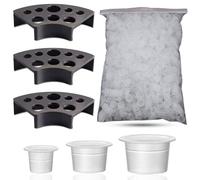 Emalla 300pezzi Tappi per Inchiostri per Tatuaggi Set di 3 Contenitori per Tatuaggi 100pezzi Piccolo 100pezzi Media 100 pezzi Grande 3 Portacoperchini per Tattoo Forniture
