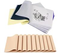 Emalla 35pcs Pelle Sintetica Tatuaggi e Carta Stencil Tattoo 15pezzi Pelle Finta per Tattoo e 20fogli Transfer Paper per Principianti e Artisti