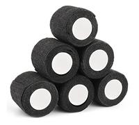 Emalla 6 Pezzi Grip Tape Sportivo, 4.5m x 5cm Benda Elastica Autoadesiva Tape Crossfit Tatuaggio Ginocchiere Palestra Bendaggi Boxe per Vetrap Kit Macchinetta Tatuaggi