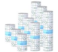 Emalla 9 rotoli di copertura per tatuaggio di seconda pelle, impermeabile, per la cura del tatuaggio, traspirante, per coprire il tatuaggio, 5,1 cm, 10,2 cm, 15,2 x 2,2 m, forniture per tatuaggi per