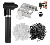 Emalla - Set di miscelatori per tatuaggi, con 100 bastoncini di miscelazione, 100 tazze per tatuaggi e tazze in acciaio inox, supporto per tatuaggi